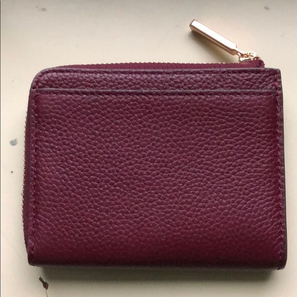 NWT Tory Burch Carter Zip Coin Case Imp Garnet - Picture 2 of 7